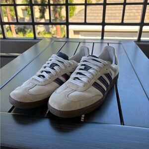 Adidas Street Sambas White Sneakers with Stripes